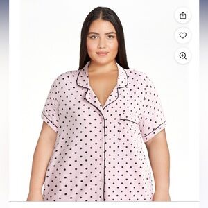 💜Joyspun Womens Short Sleeve Notch Collar Pajama *TOP ONLY**TOP ONLY***